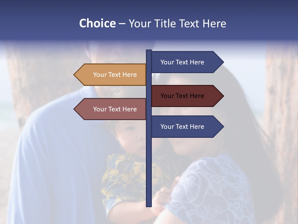 Young Asian Family PowerPoint Template