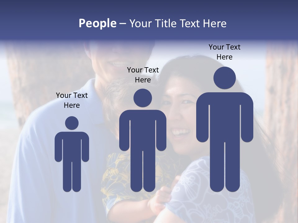 Young Asian Family PowerPoint Template
