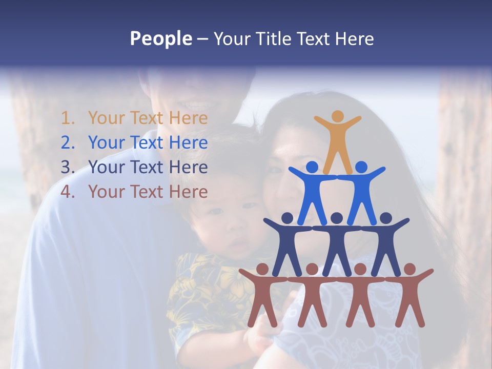 Young Asian Family PowerPoint Template