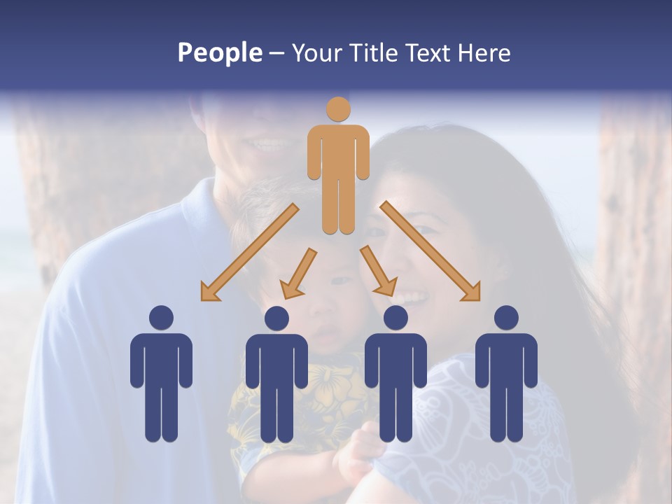 Young Asian Family PowerPoint Template