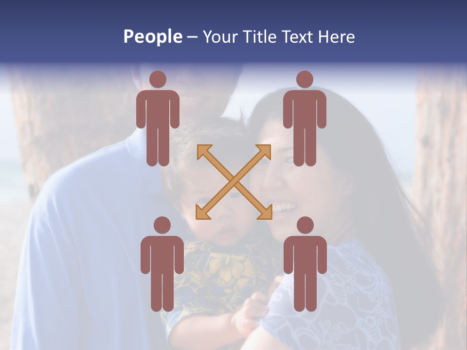 Young Asian Family PowerPoint Template