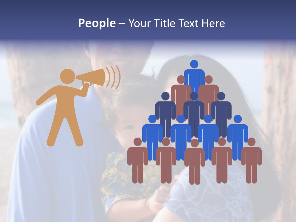 Young Asian Family PowerPoint Template