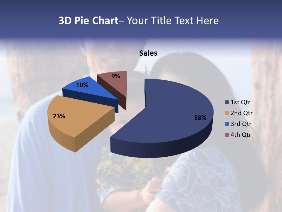 Young Asian Family PowerPoint Template