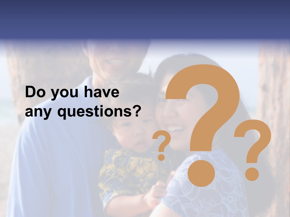 Young Asian Family PowerPoint Template