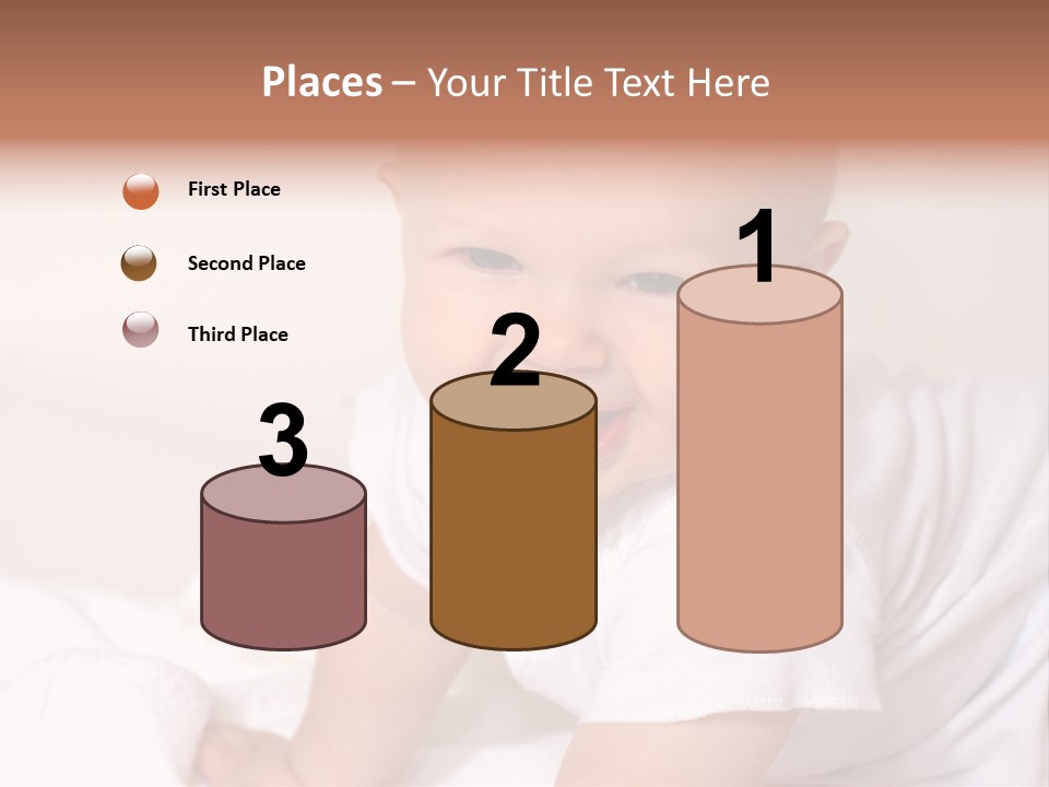 A Charming Portrait Of A Little Baby Boy. He Is 6 Months Old In This Series. PowerPoint Template