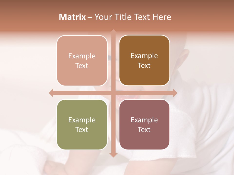 A Charming Portrait Of A Little Baby Boy. He Is 6 Months Old In This Series. PowerPoint Template