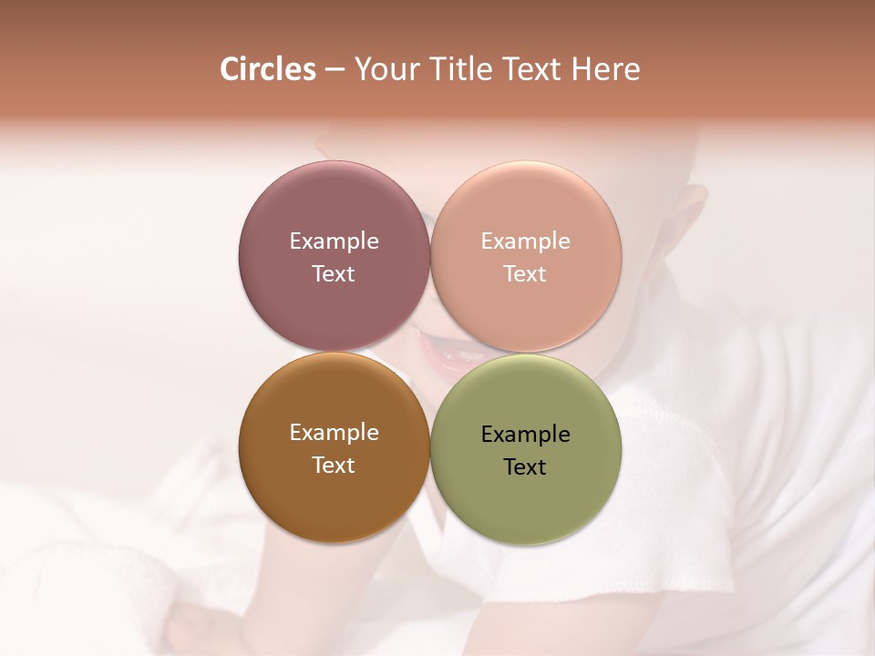 A Charming Portrait Of A Little Baby Boy. He Is 6 Months Old In This Series. PowerPoint Template