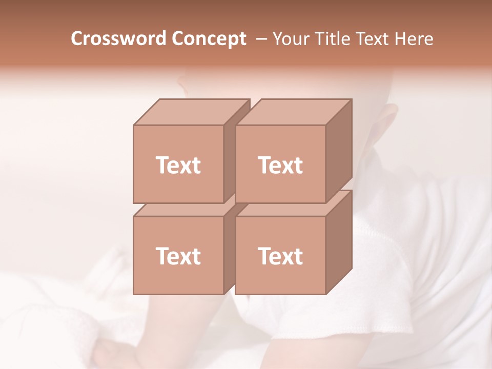 A Charming Portrait Of A Little Baby Boy. He Is 6 Months Old In This Series. PowerPoint Template