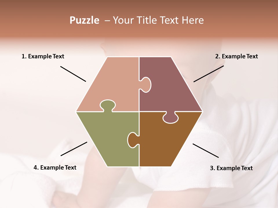 A Charming Portrait Of A Little Baby Boy. He Is 6 Months Old In This Series. PowerPoint Template