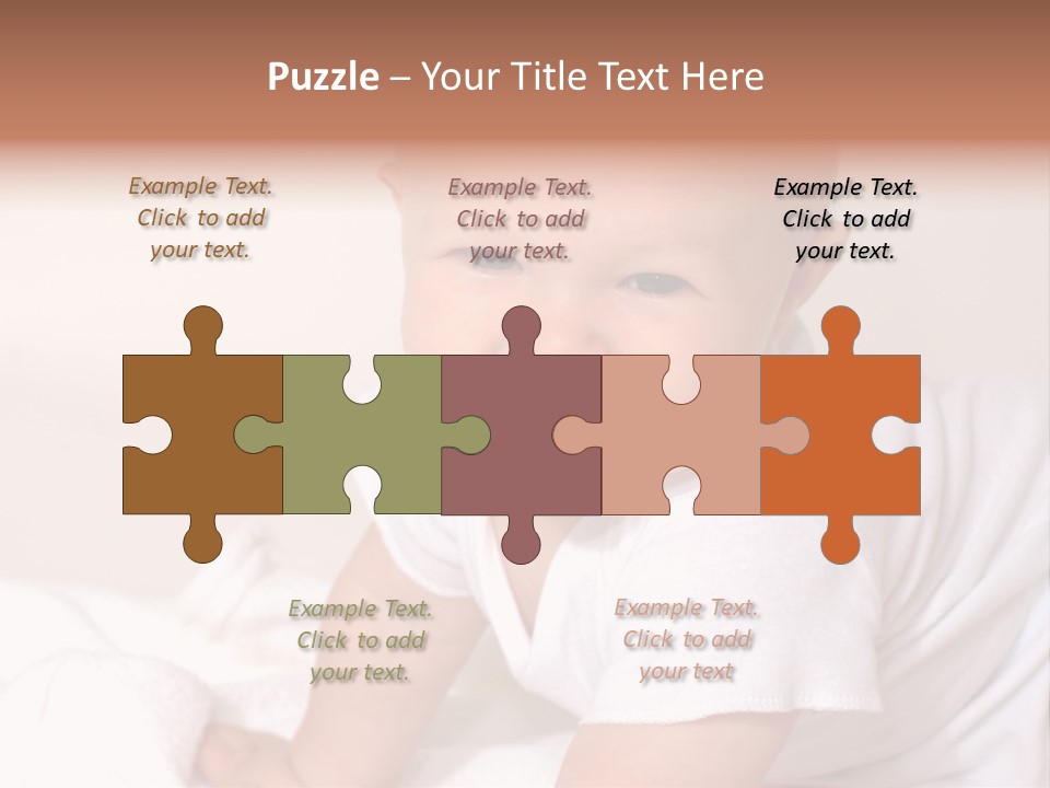 A Charming Portrait Of A Little Baby Boy. He Is 6 Months Old In This Series. PowerPoint Template