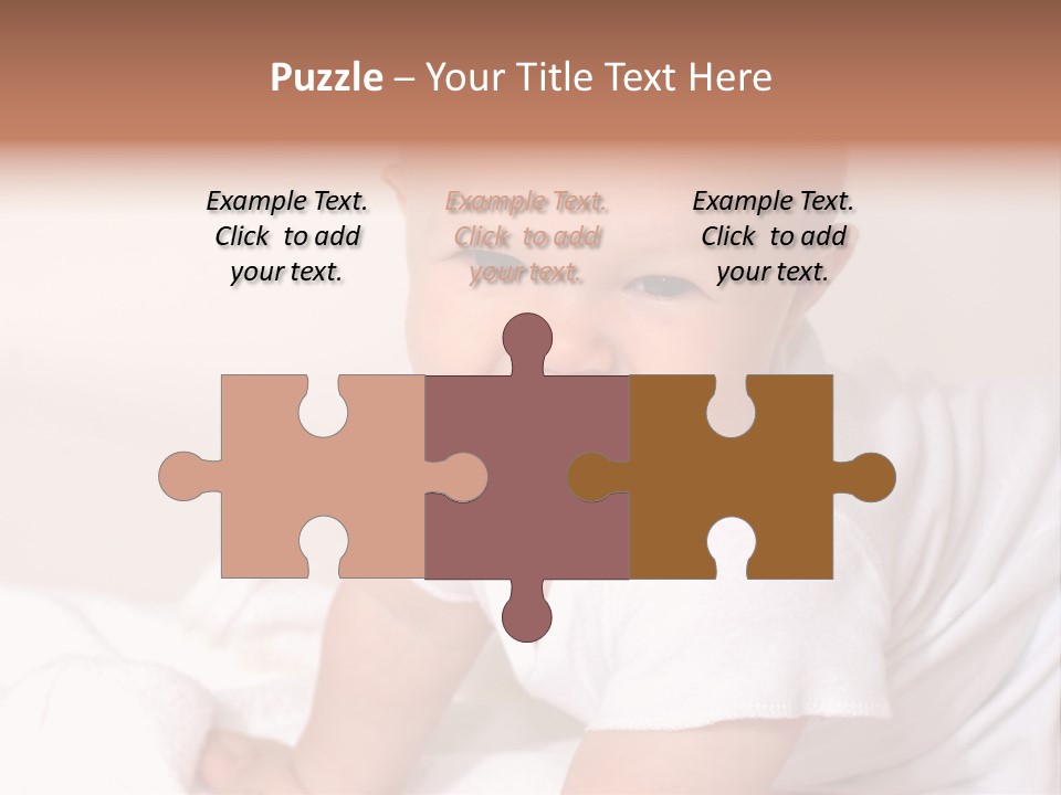 A Charming Portrait Of A Little Baby Boy. He Is 6 Months Old In This Series. PowerPoint Template