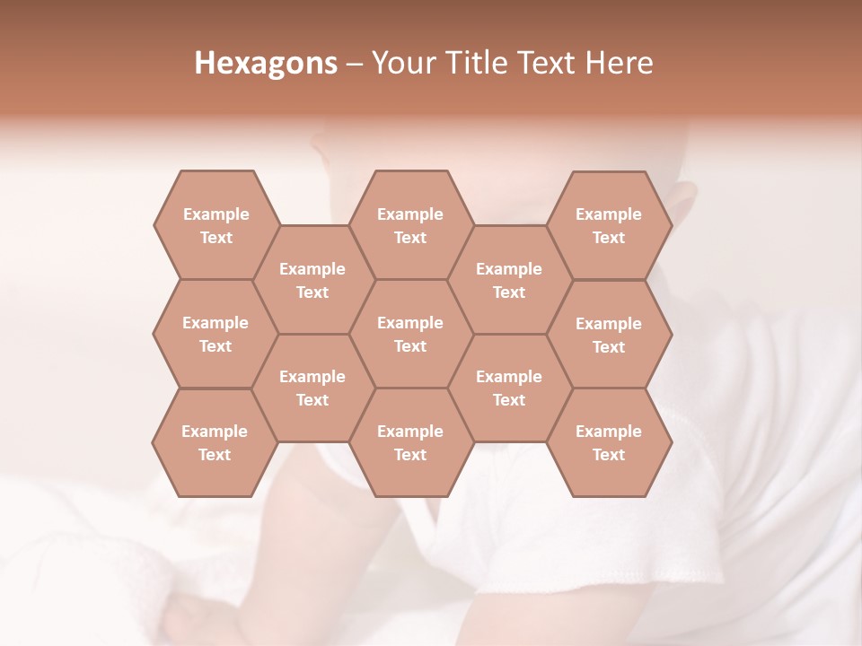 A Charming Portrait Of A Little Baby Boy. He Is 6 Months Old In This Series. PowerPoint Template