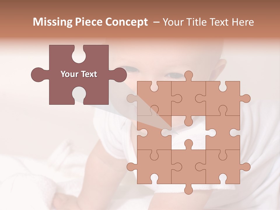 A Charming Portrait Of A Little Baby Boy. He Is 6 Months Old In This Series. PowerPoint Template