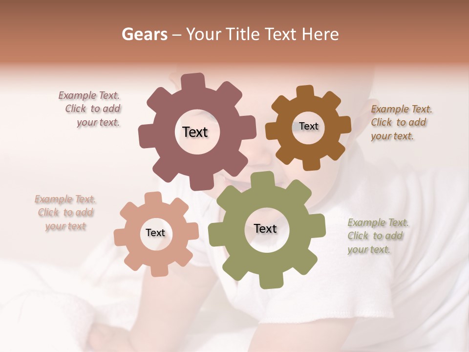 A Charming Portrait Of A Little Baby Boy. He Is 6 Months Old In This Series. PowerPoint Template