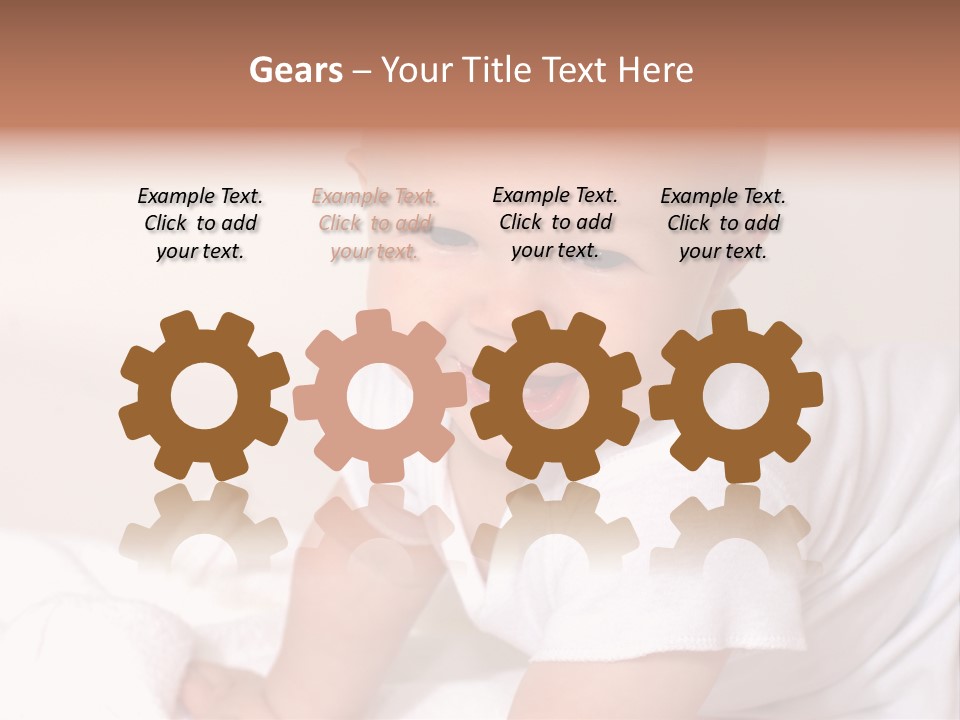 A Charming Portrait Of A Little Baby Boy. He Is 6 Months Old In This Series. PowerPoint Template