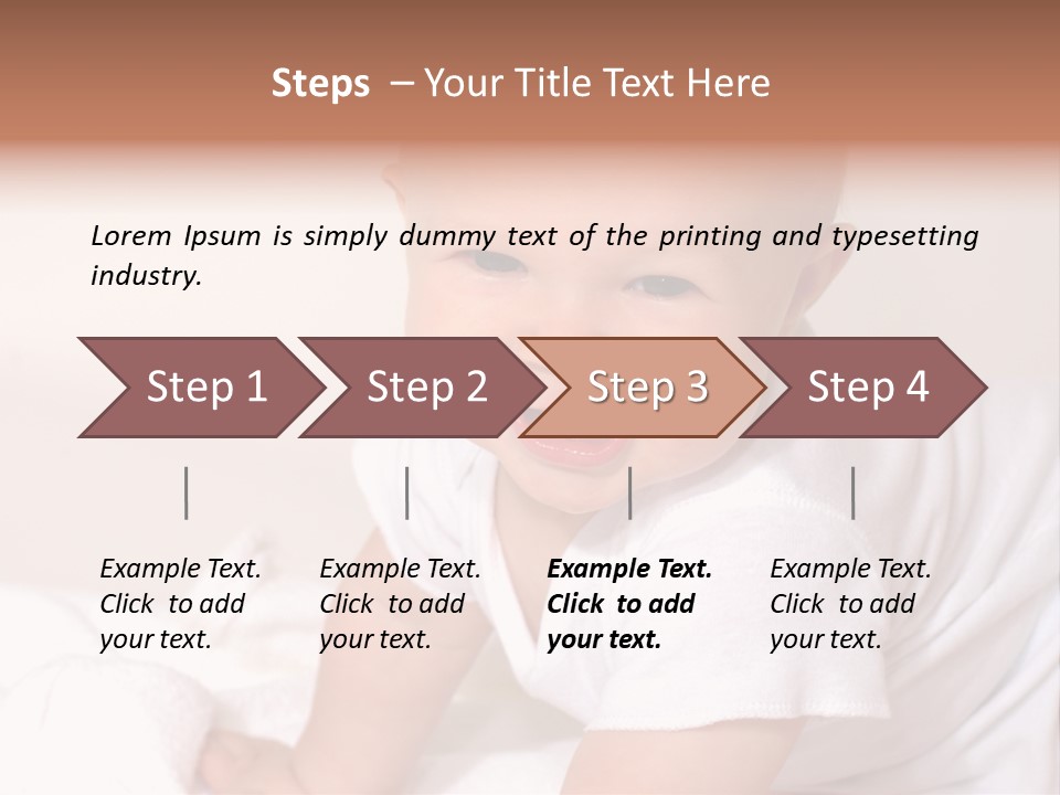 A Charming Portrait Of A Little Baby Boy. He Is 6 Months Old In This Series. PowerPoint Template
