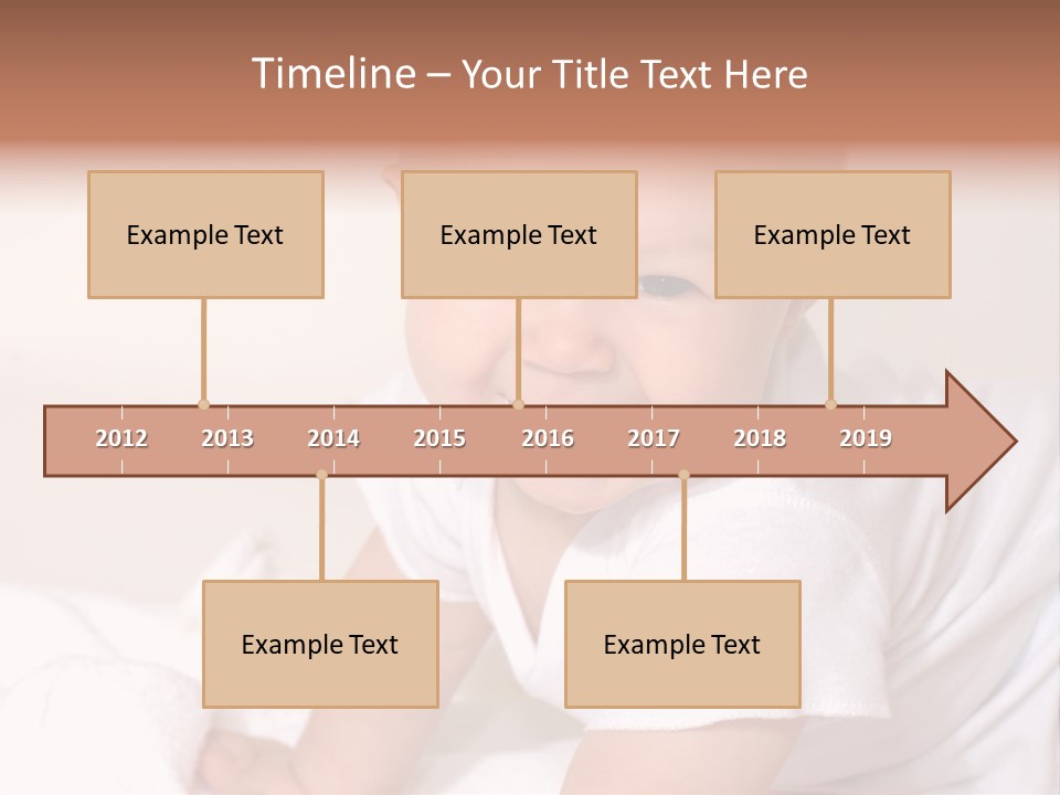 A Charming Portrait Of A Little Baby Boy. He Is 6 Months Old In This Series. PowerPoint Template