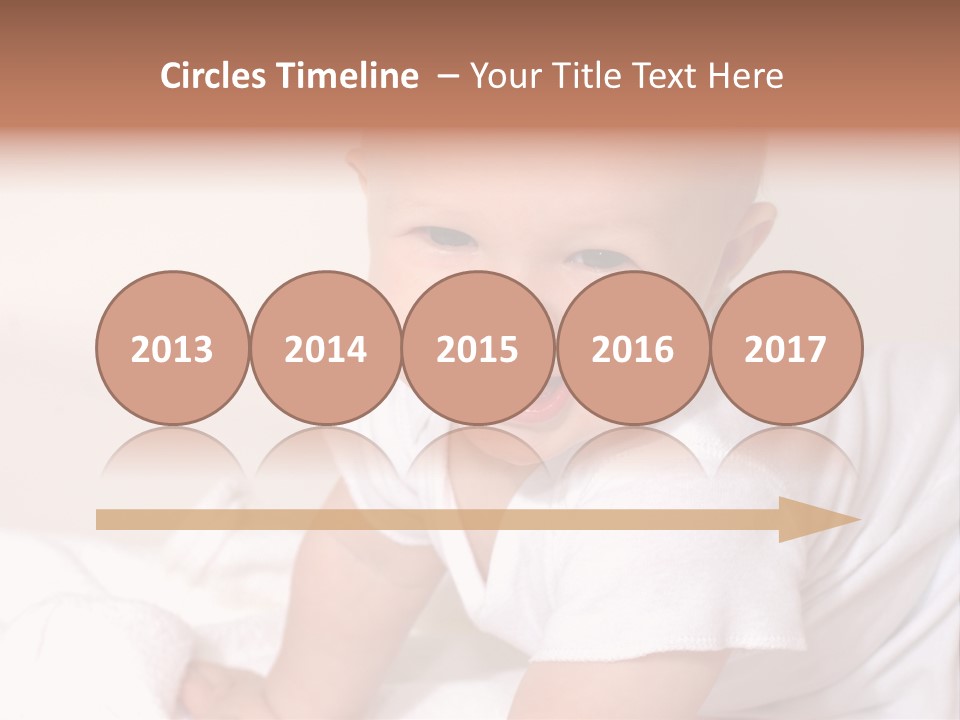 A Charming Portrait Of A Little Baby Boy. He Is 6 Months Old In This Series. PowerPoint Template