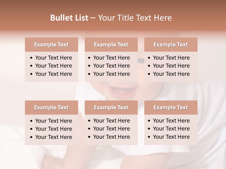 A Charming Portrait Of A Little Baby Boy. He Is 6 Months Old In This Series. PowerPoint Template