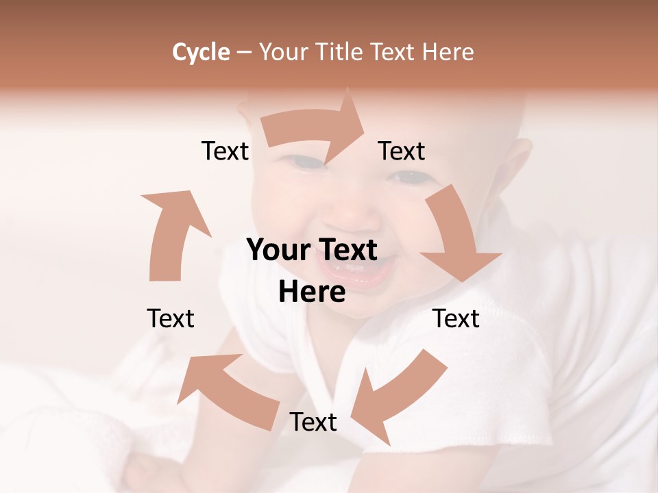 A Charming Portrait Of A Little Baby Boy. He Is 6 Months Old In This Series. PowerPoint Template