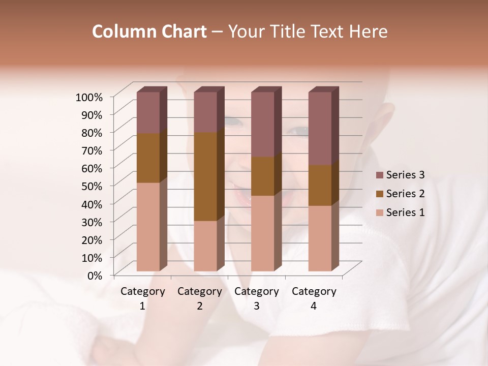 A Charming Portrait Of A Little Baby Boy. He Is 6 Months Old In This Series. PowerPoint Template