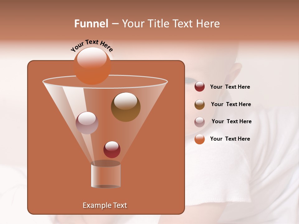 A Charming Portrait Of A Little Baby Boy. He Is 6 Months Old In This Series. PowerPoint Template