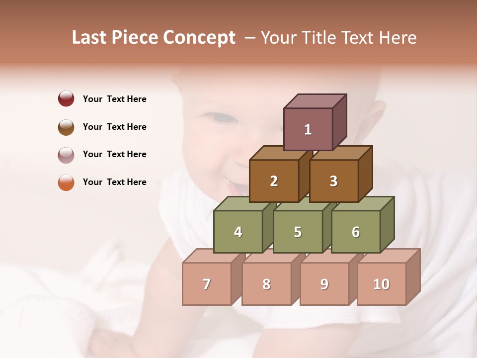 A Charming Portrait Of A Little Baby Boy. He Is 6 Months Old In This Series. PowerPoint Template