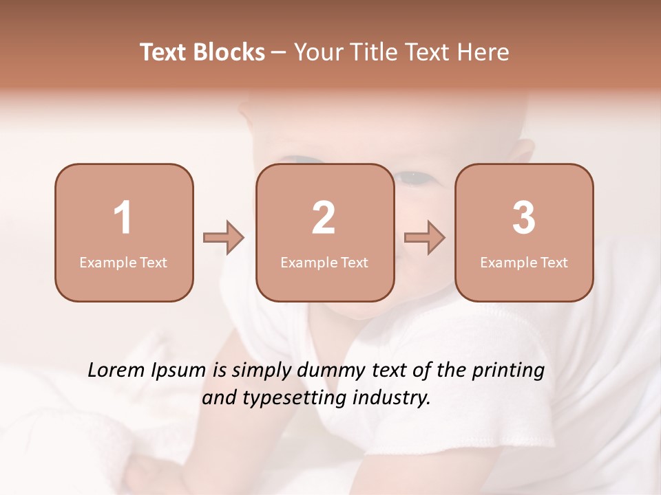 A Charming Portrait Of A Little Baby Boy. He Is 6 Months Old In This Series. PowerPoint Template