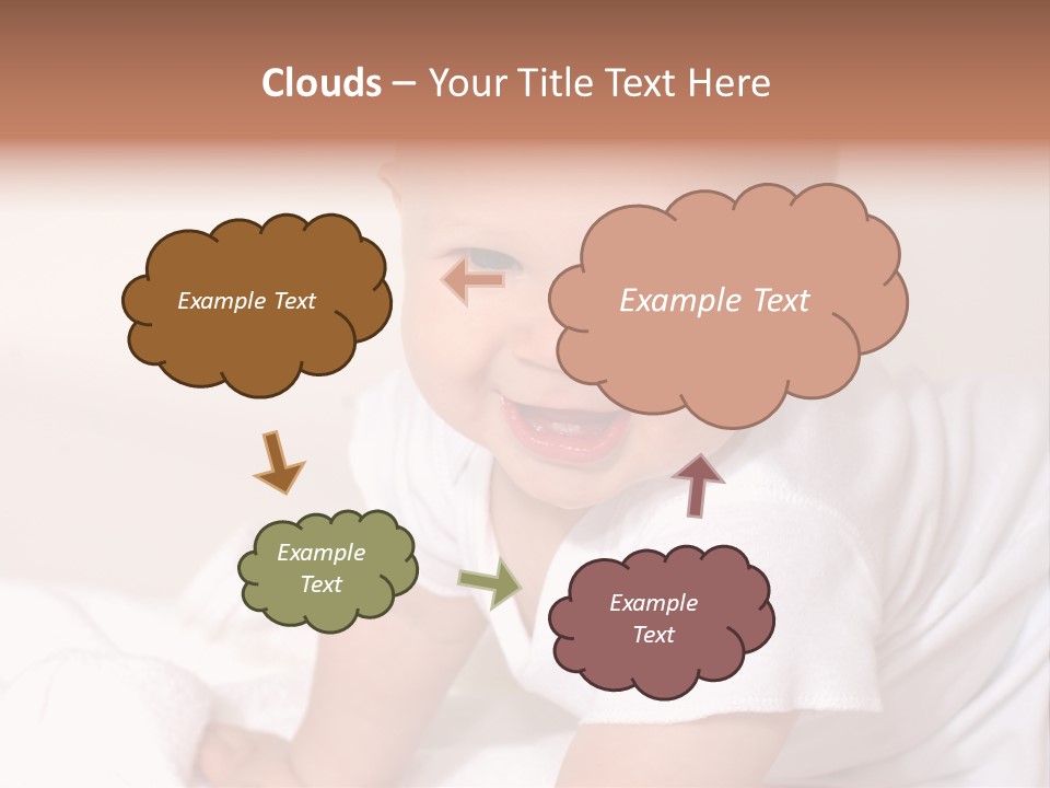 A Charming Portrait Of A Little Baby Boy. He Is 6 Months Old In This Series. PowerPoint Template