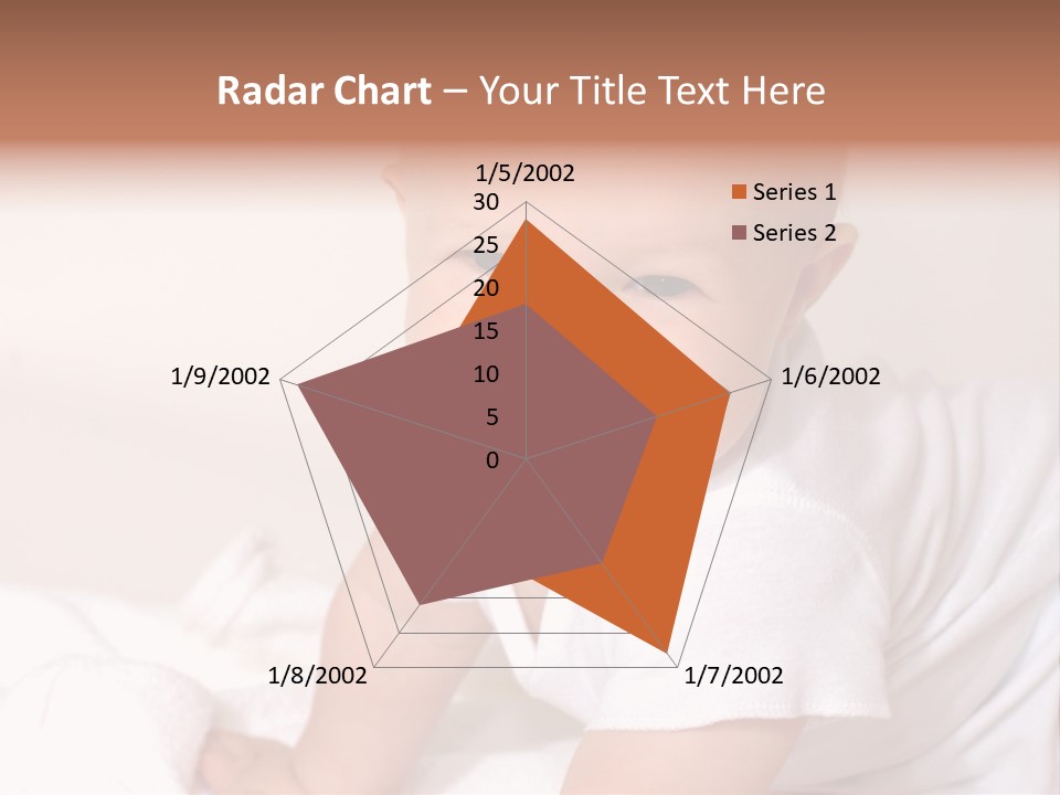 A Charming Portrait Of A Little Baby Boy. He Is 6 Months Old In This Series. PowerPoint Template