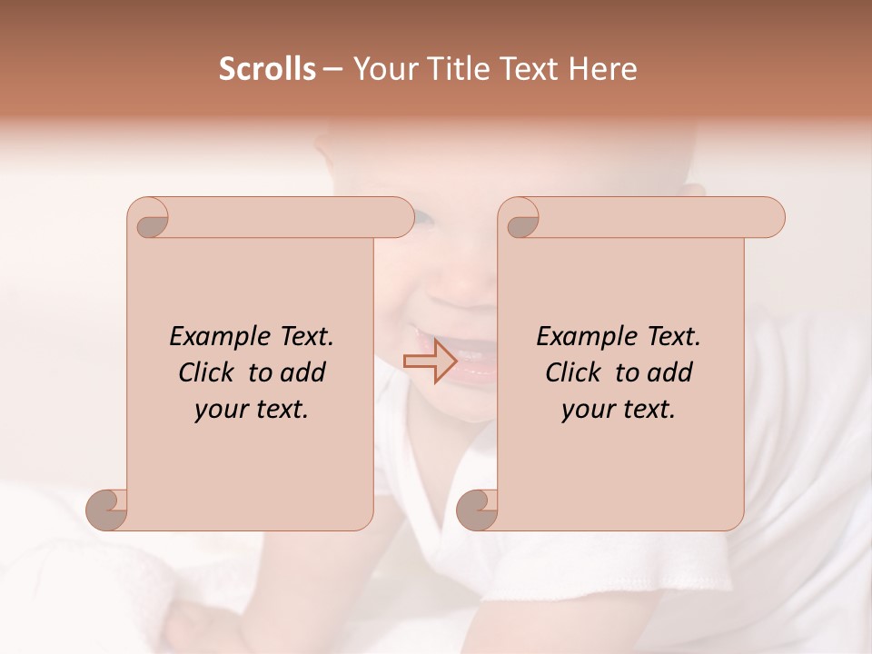 A Charming Portrait Of A Little Baby Boy. He Is 6 Months Old In This Series. PowerPoint Template