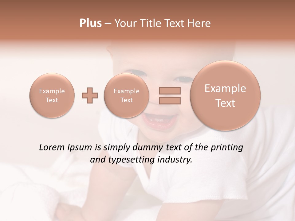 A Charming Portrait Of A Little Baby Boy. He Is 6 Months Old In This Series. PowerPoint Template
