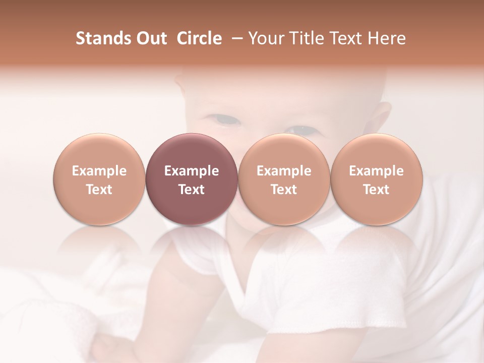 A Charming Portrait Of A Little Baby Boy. He Is 6 Months Old In This Series. PowerPoint Template