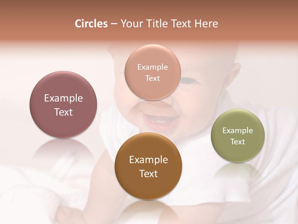 A Charming Portrait Of A Little Baby Boy. He Is 6 Months Old In This Series. PowerPoint Template