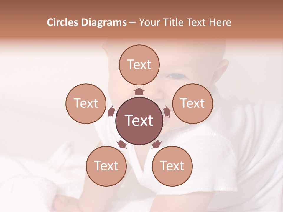 A Charming Portrait Of A Little Baby Boy. He Is 6 Months Old In This Series. PowerPoint Template