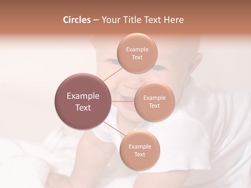 A Charming Portrait Of A Little Baby Boy. He Is 6 Months Old In This Series. PowerPoint Template