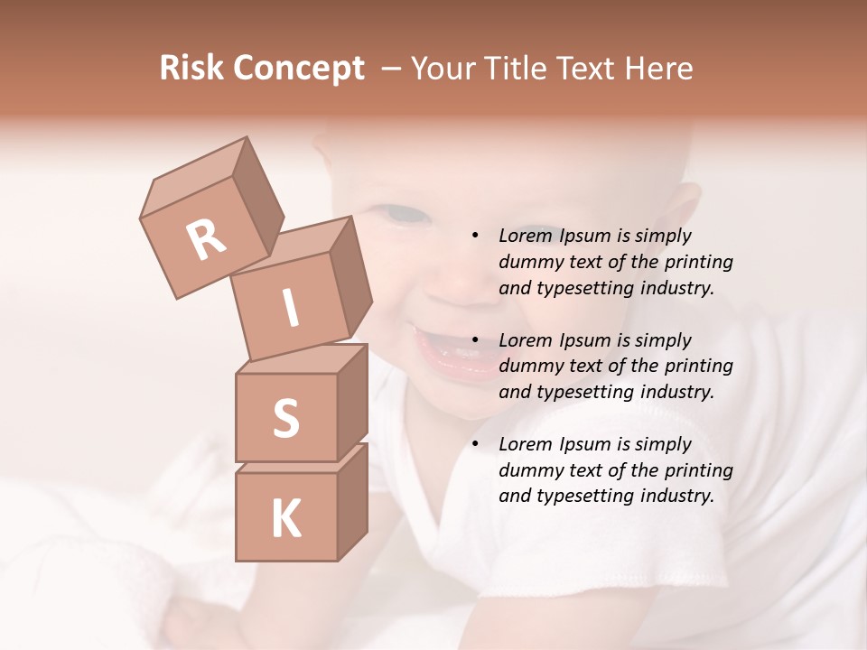 A Charming Portrait Of A Little Baby Boy. He Is 6 Months Old In This Series. PowerPoint Template