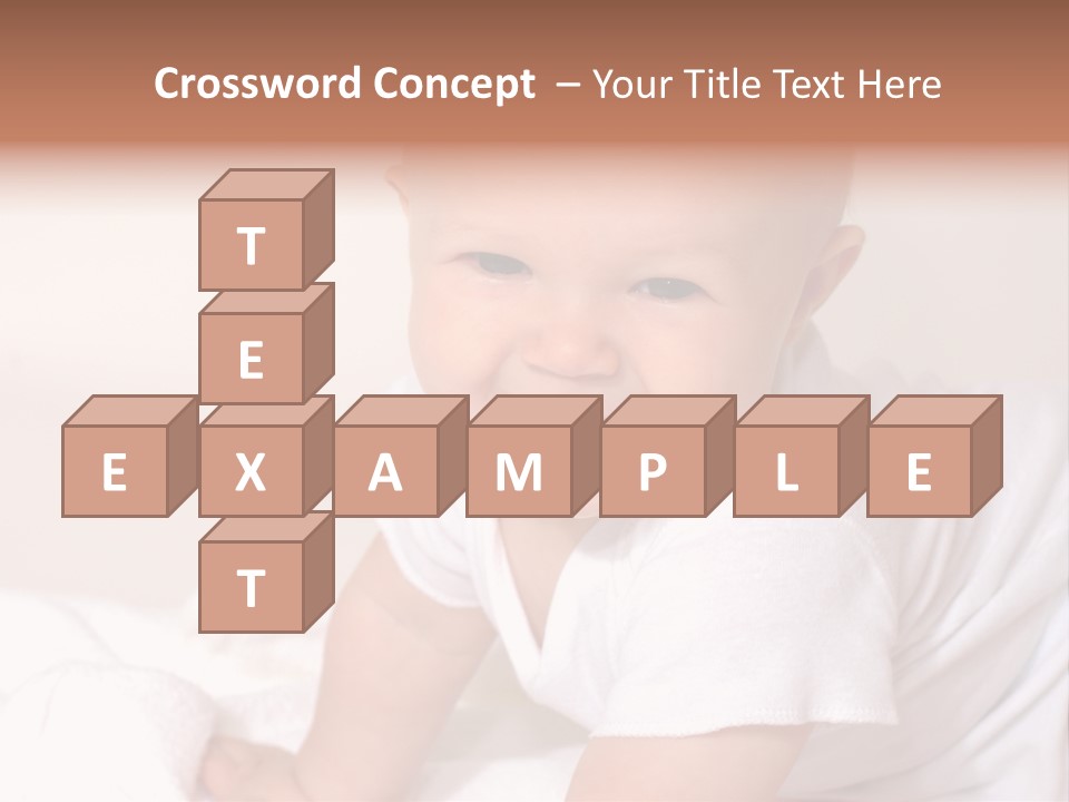 A Charming Portrait Of A Little Baby Boy. He Is 6 Months Old In This Series. PowerPoint Template