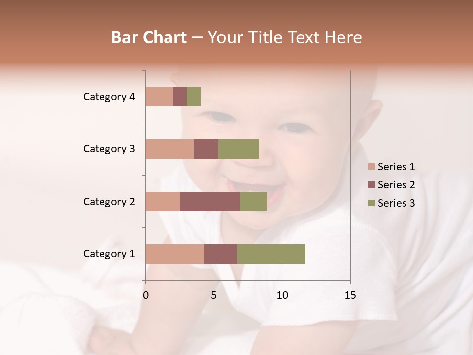 A Charming Portrait Of A Little Baby Boy. He Is 6 Months Old In This Series. PowerPoint Template