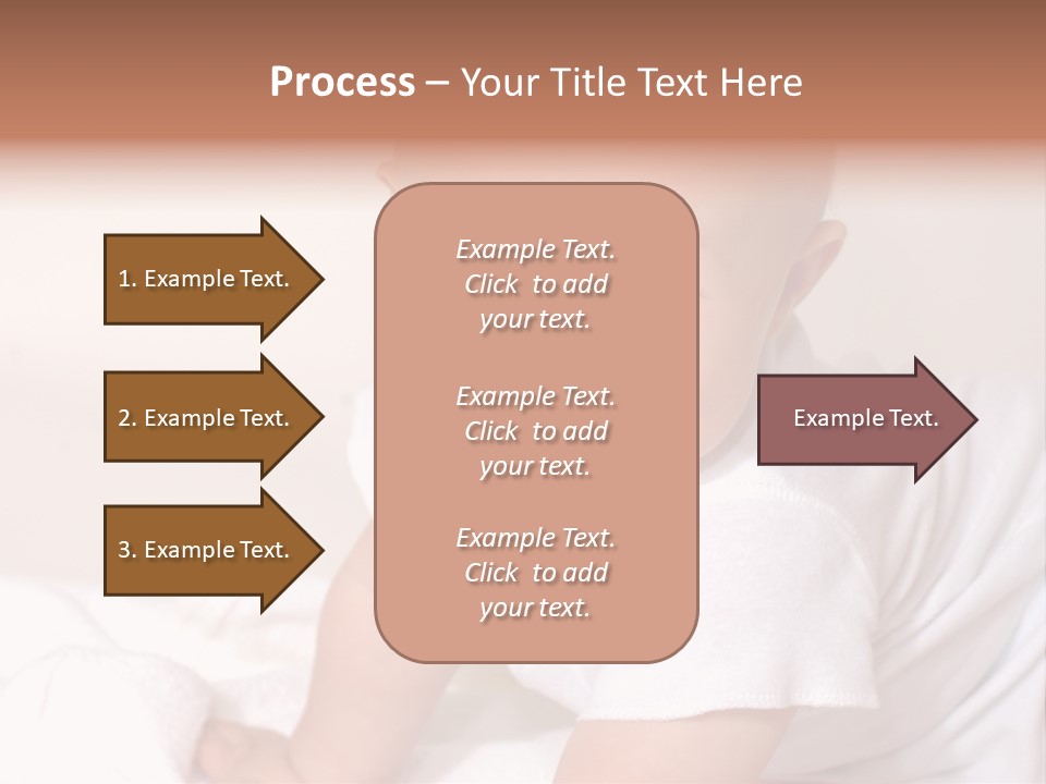 A Charming Portrait Of A Little Baby Boy. He Is 6 Months Old In This Series. PowerPoint Template