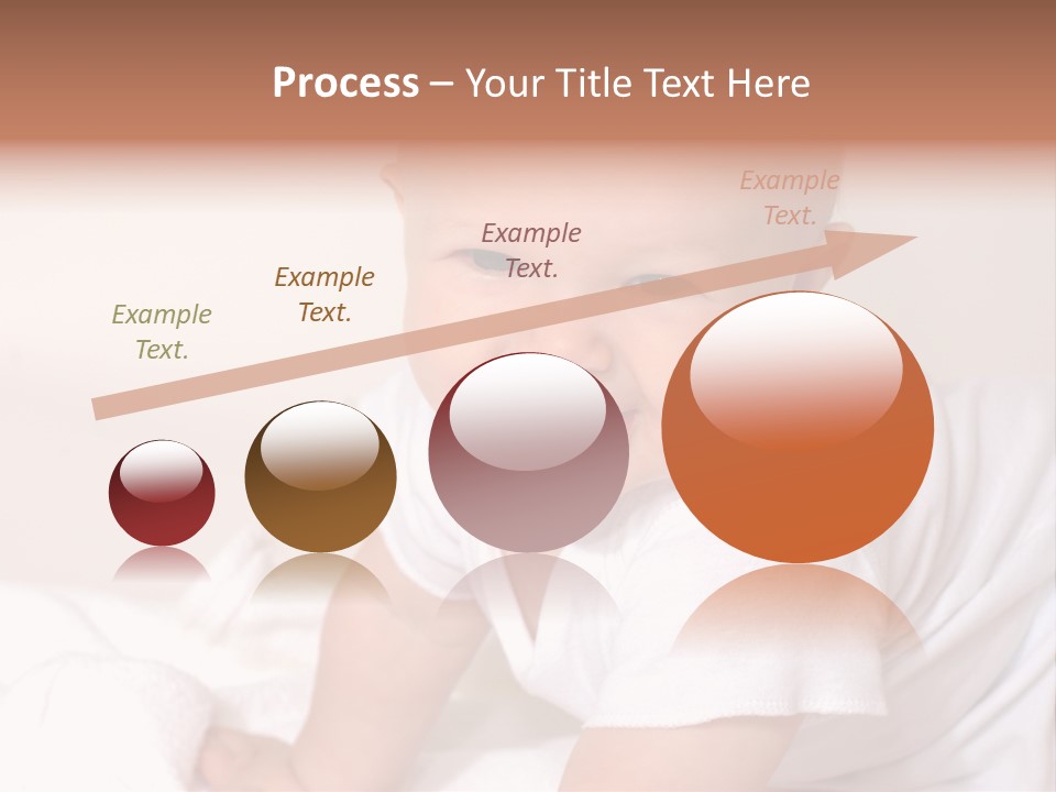 A Charming Portrait Of A Little Baby Boy. He Is 6 Months Old In This Series. PowerPoint Template