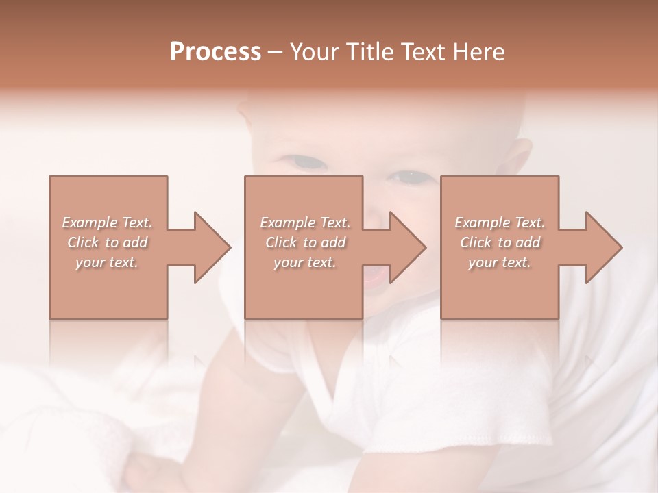 A Charming Portrait Of A Little Baby Boy. He Is 6 Months Old In This Series. PowerPoint Template