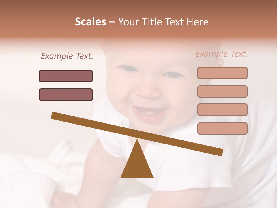 A Charming Portrait Of A Little Baby Boy. He Is 6 Months Old In This Series. PowerPoint Template