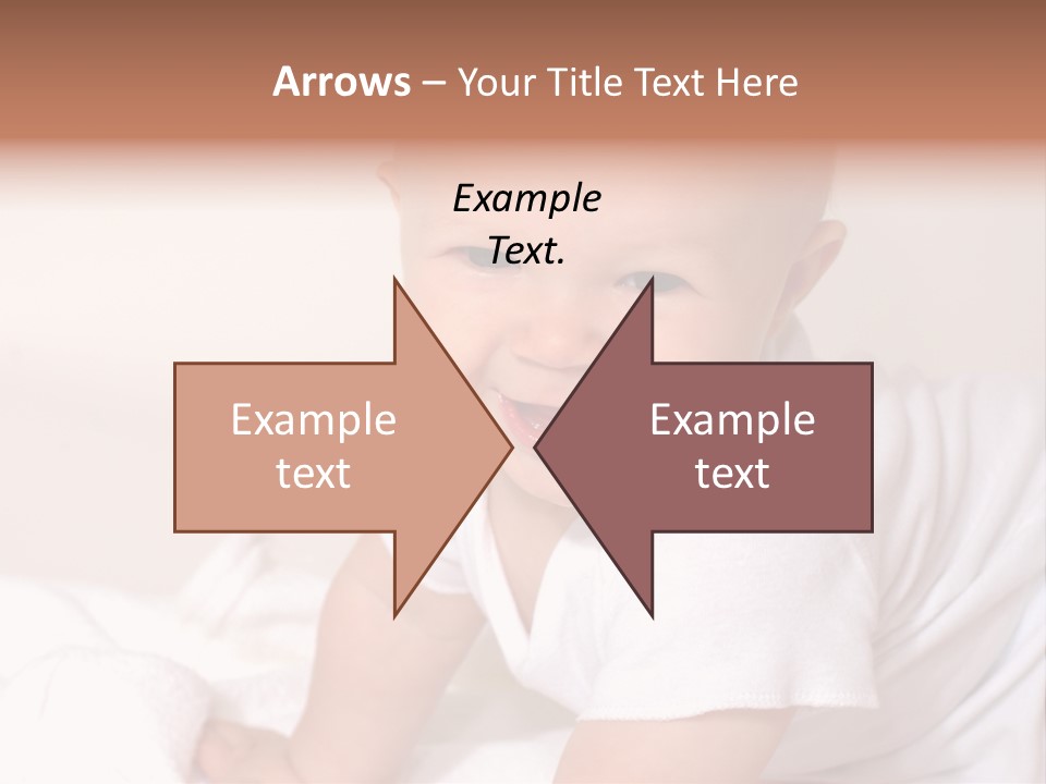 A Charming Portrait Of A Little Baby Boy. He Is 6 Months Old In This Series. PowerPoint Template