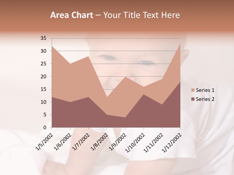A Charming Portrait Of A Little Baby Boy. He Is 6 Months Old In This Series. PowerPoint Template