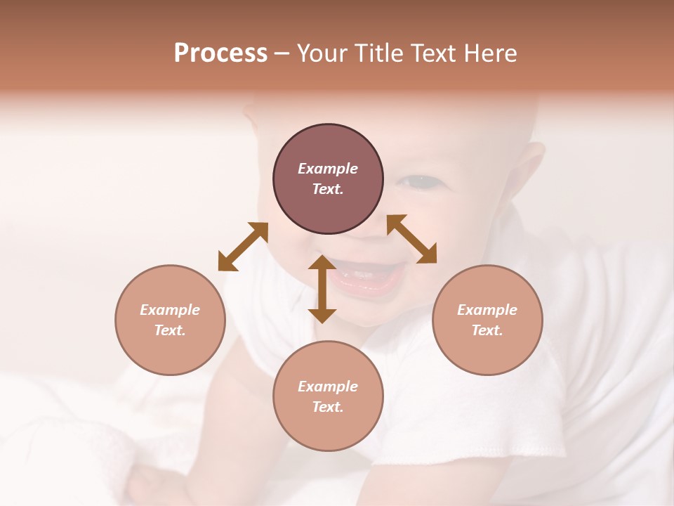A Charming Portrait Of A Little Baby Boy. He Is 6 Months Old In This Series. PowerPoint Template