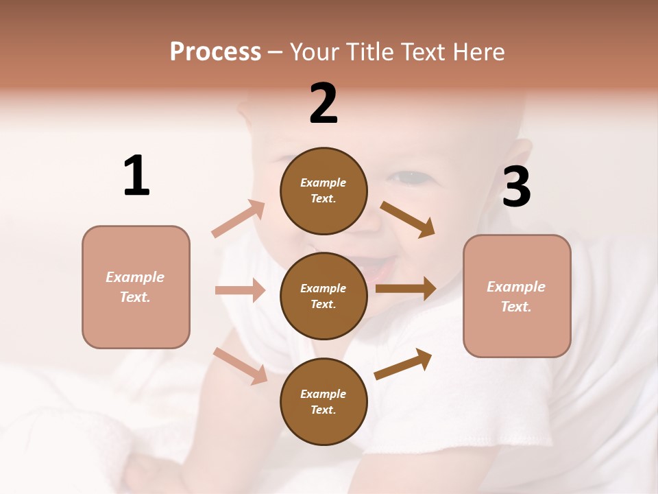 A Charming Portrait Of A Little Baby Boy. He Is 6 Months Old In This Series. PowerPoint Template