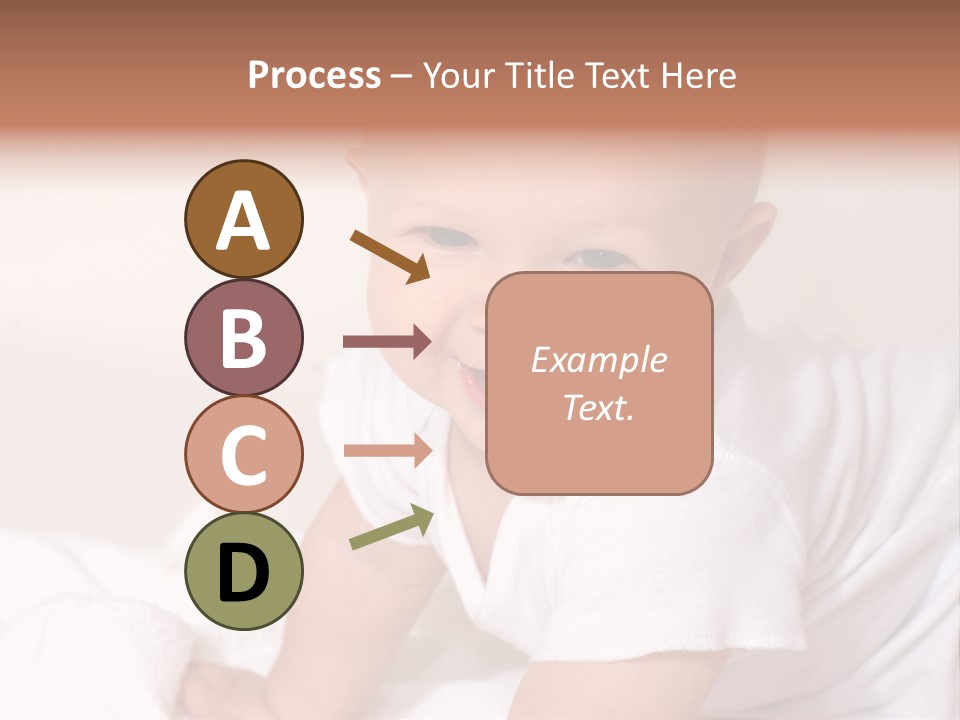 A Charming Portrait Of A Little Baby Boy. He Is 6 Months Old In This Series. PowerPoint Template