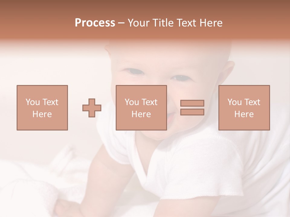 A Charming Portrait Of A Little Baby Boy. He Is 6 Months Old In This Series. PowerPoint Template