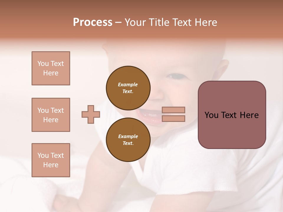 A Charming Portrait Of A Little Baby Boy. He Is 6 Months Old In This Series. PowerPoint Template